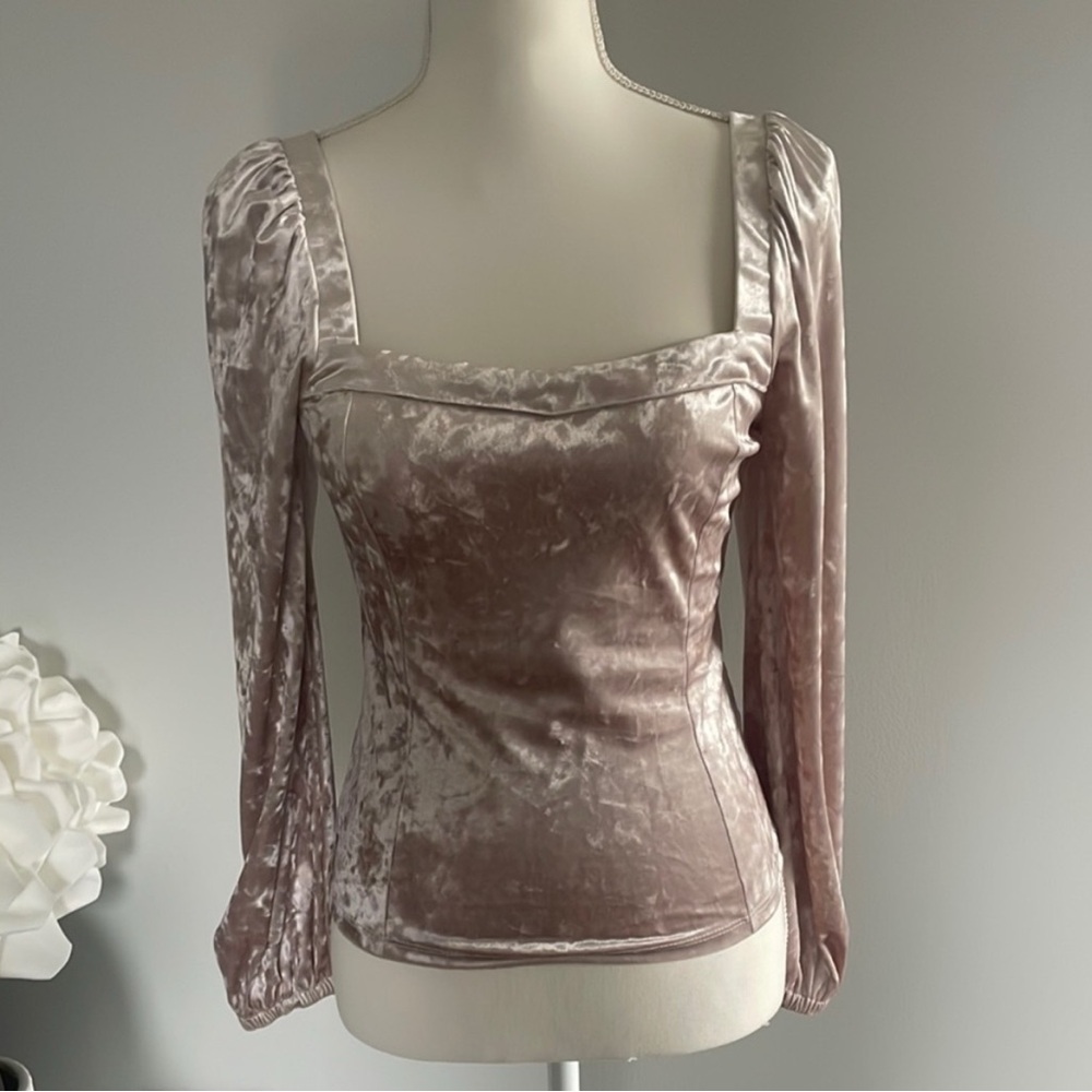 Anthropologie Crushed Velvet Top